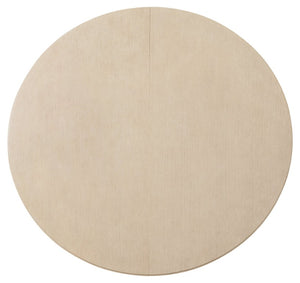 Hooker Furniture Westwood Polished Limestone Round Dining Table With 20" Leaf — Pedestal Base, Modern Oak Veneer 6133-75221-80