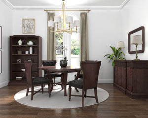 A.R.T. Furniture Revival Credenza: Elegant Napa Mahogany Storage With Adjustable Shelves, Soft Close Doors & Timeless Design Brown Rubberwood Solids,Quarter Mahogany Veneer,Resin,Metal 328250-1730