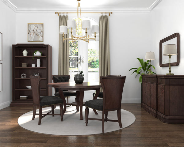A.R.T. Furniture Revival Credenza: Elegant Napa Mahogany Storage With Adjustable Shelves, Soft Close Doors & Timeless Design Brown Rubberwood Solids,Quarter Mahogany Veneer,Resin,Metal 328250-1730