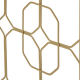 Homelegance By Top-Line Doxie Octagon Pattern Gold Metal and Glass Coffee Table Gold Metal