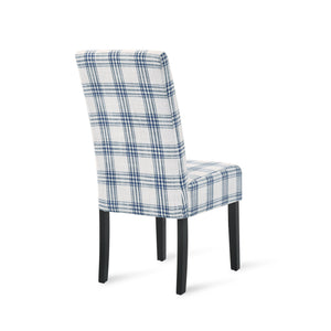 English Elm Christopher Knight Home® - DINING Chair with Plush Fabric Upholstery, Rubberwood Legs, Contemporary Minimalist Comfort and Style Blue+Cream 60162.00DBLUPLD