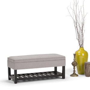 English Elm Cosmopolitan Storage Ottoman Bench - Cloud Grey, Stylish Multi-Functional Seating & Storage Solution B136P158568