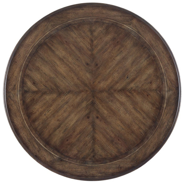 Hooker Furniture Rhapsody 60" Round Dining Table — Walnut Distressed Pedestal, Seats 6, Rustic-Classic Entertaining Charm Medium Wood 5070-75203