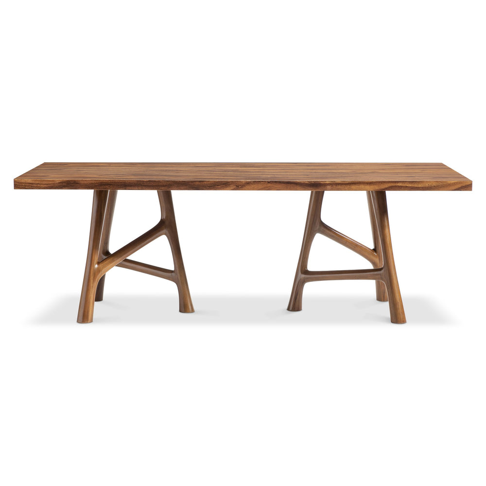 Bernhardt Bernhardt Brasea Suar Wood Dining Table with Sculptural Mahogany Base Lume Finish K2296
