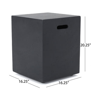 English Elm Mgo Concrete Propane Tank Cover Side Table for Modern and Industrial Interiors 59243.00