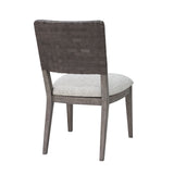 Scott Living Home Griffith Woven Back Side Chair Gray with Light Wood Finish P367DJ270 Pulaski Furniture