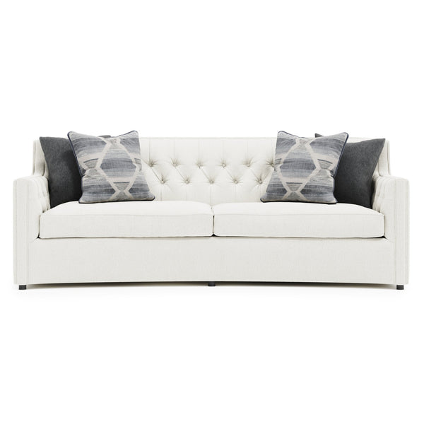 Bernhardt Bernhardt Candace Crescent Sofa With Welt Trim & Button Tufting, Plush Pillows, 96"W Durable Upholstery - Made to Order B7297A