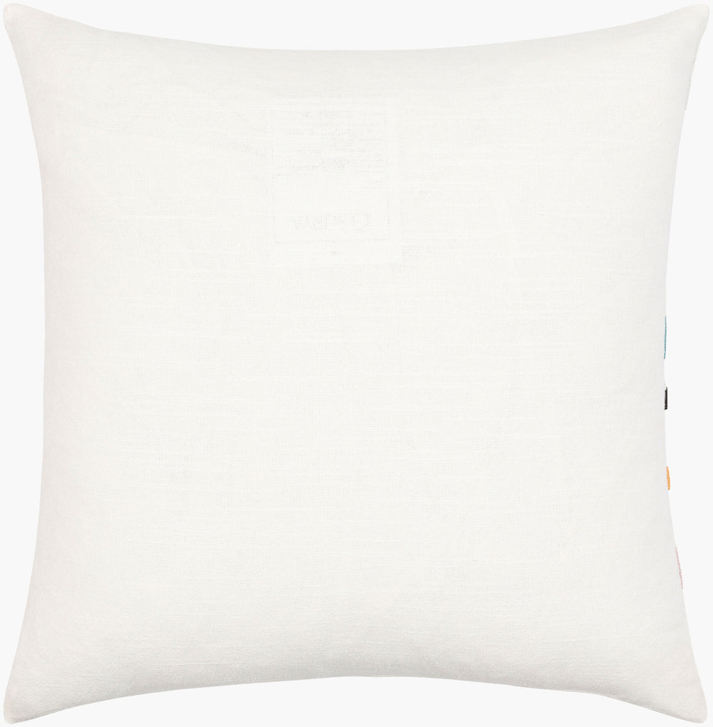 Surya Terra 18"X18" Modern Minimalist Accent Pillow With Geometric Pattern & Soft Cotton Fabric Design Ivory Cotton,Cotton Rra001-2222