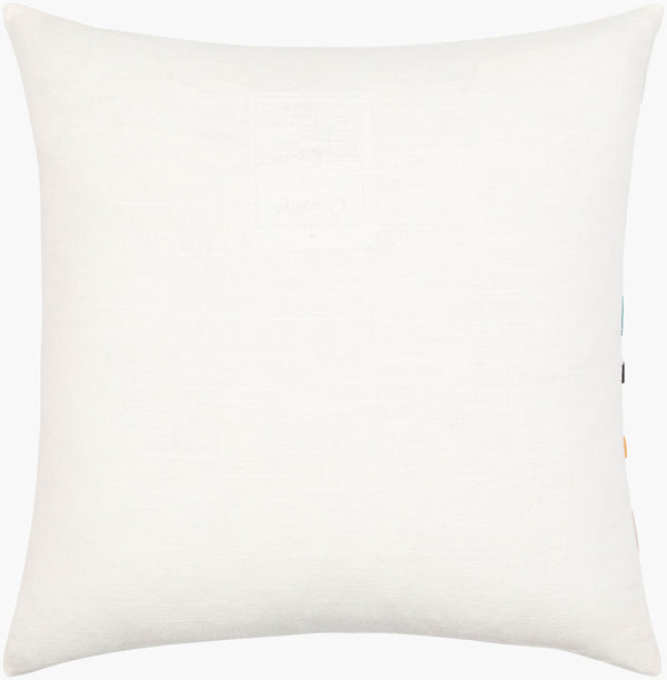 Surya Terra 18"X18" Modern Minimalist Accent Pillow With Geometric Pattern & Soft Cotton Fabric Design Ivory Cotton,Cotton Rra001-2222