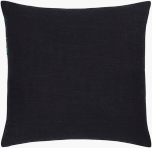 Surya Terra 18"X18" Modern Minimalist Accent Pillow With Geometric Pattern & Soft Cotton Fabric Design Black Cotton,Cotton Rra002-2020