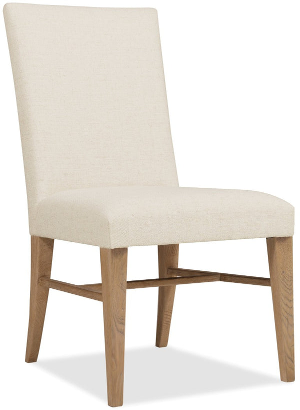 Hooker Furniture Driftwood Upholstered Side Chair With Buckboard Finish, Open-Back Comfort, Rustic Sun-Faded Charm 26.00 L x 21.00W x 38.50H 6820-75512-80