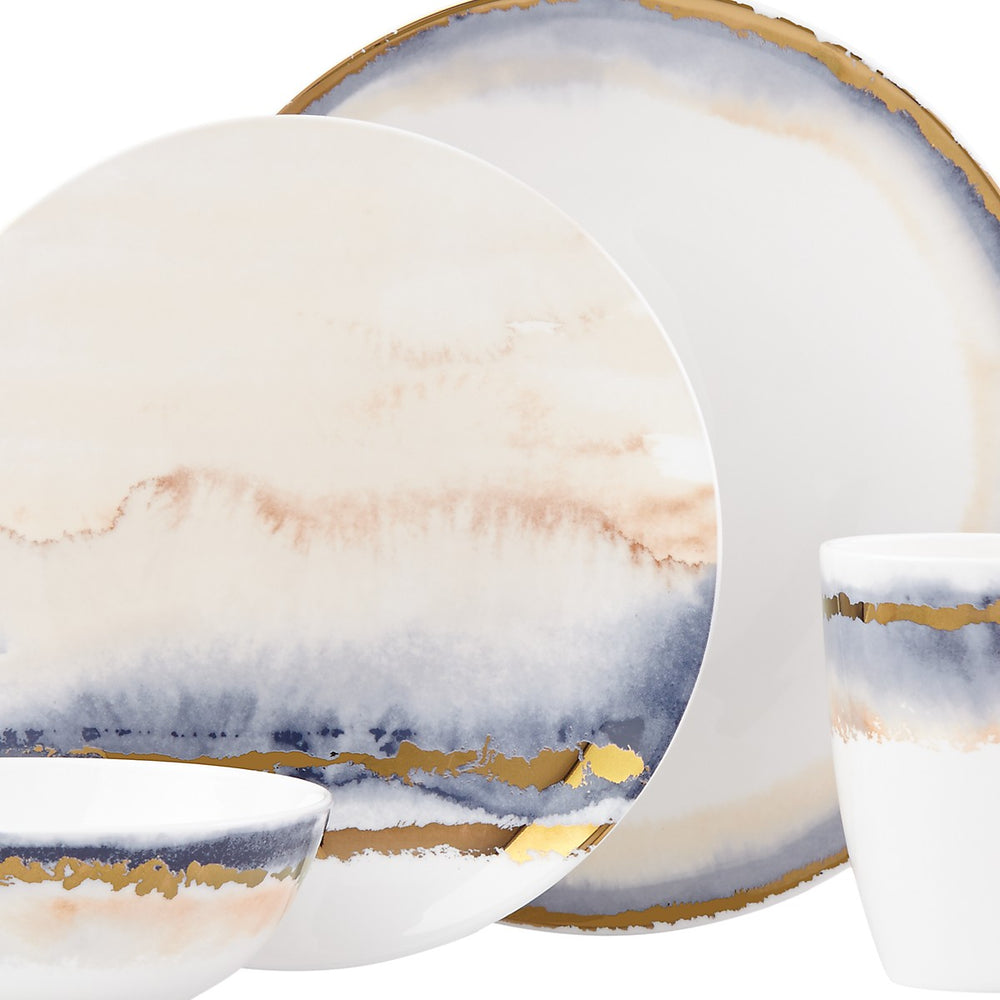 Lenox Summer Radiance 4-piece Place Setting Blue, WHITE BONE CHINA 874896