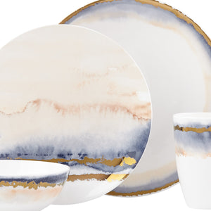 Lenox Summer Radiance 4-piece Place Setting Blue, WHITE BONE CHINA 874896