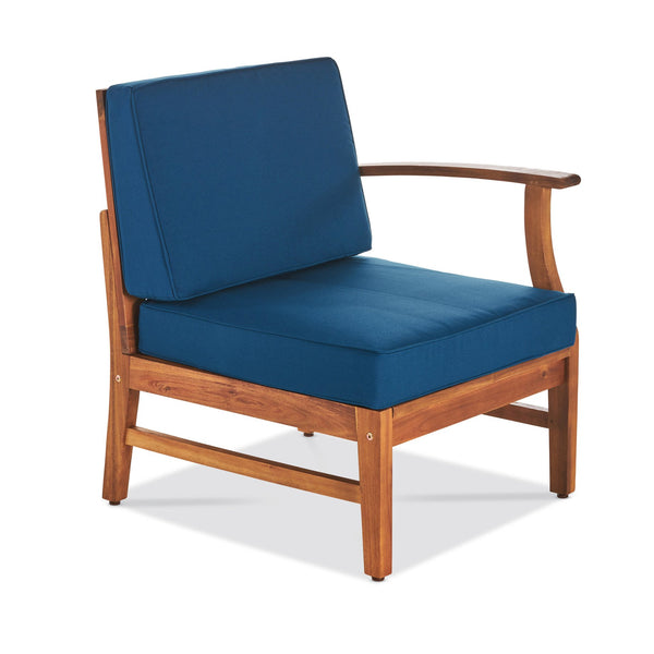 English Elm Perla Armless Accent Chair Tailored Low Profile Upholstered Seat for Living Room 58941.00RBLU