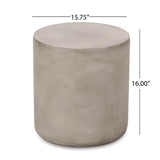 Christopher Knight Home® - Noble House - - Outdoor Lightweight Concrete Side Table,Light Gray