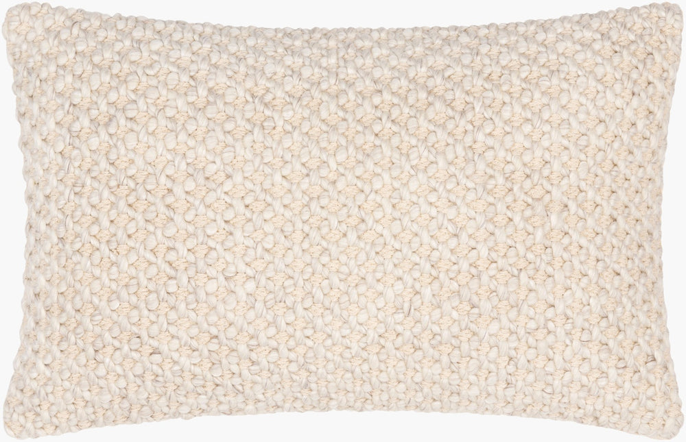 Livabliss Karrie Cotton Wool Viscose Lumbar Pillow Woven Texture for Sofa Bed or Bench RRI001-1422