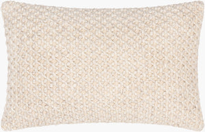 Livabliss Karrie Cotton Wool Viscose Lumbar Pillow Woven Texture for Sofa Bed or Bench RRI001-1422