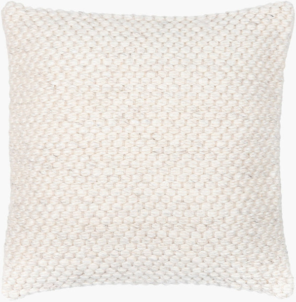 Livabliss Karrie Woven Cotton Wool Viscose Throw Pillow Minimalist Texture for Sofas and Beds RRI001-2222