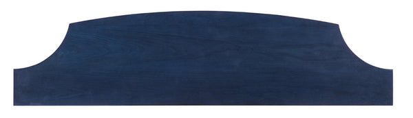 Hooker Furniture Melange Mazarine Credenza With Serpentine Front, Dark-Blue Cherry Veneer, Fluted Legs & Pewter Pulls 628-85152-45