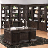 Washington Heights 2 Drawer Lateral File and Hutch Washed Charcoal WAS#476-2 Parker House