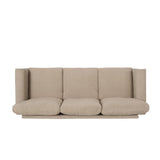 Christopher Knight Home® - Noble House - Burkehaven Contemporary Fabric 3 Seater Sofa with Nailhead Trim