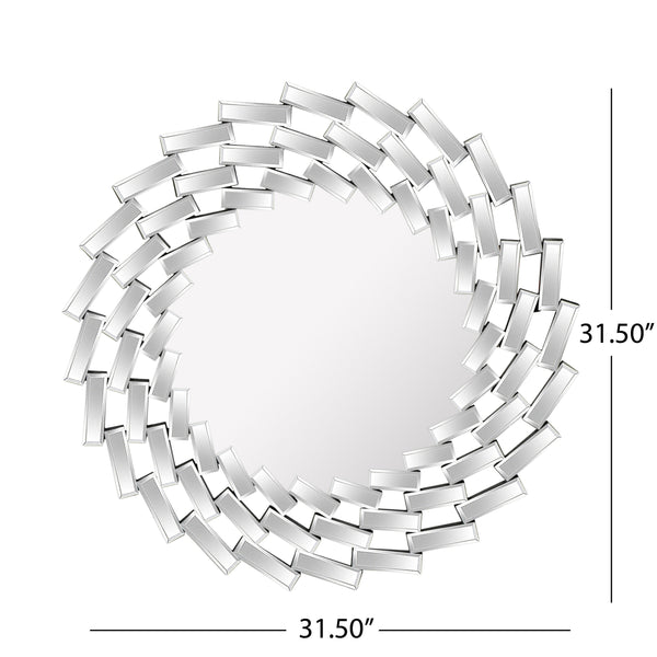 English Elm Christopher Knight Home® - MIRROR Clear MDF Framed Decorative Wall Mirror 37x36.5in Sleek Modern Design for Home & Bathroom 62613.00