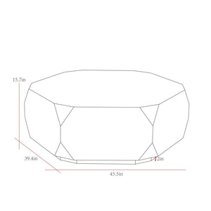 Pasargad Home Selva Coffee Table – Luxurious Gold Geometric Design For Modern Living Spaces Gold Wood Finish Plz-226c