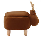 Homelegance By Top-Line Brax Animal Storage Ottoman Brown Polyester