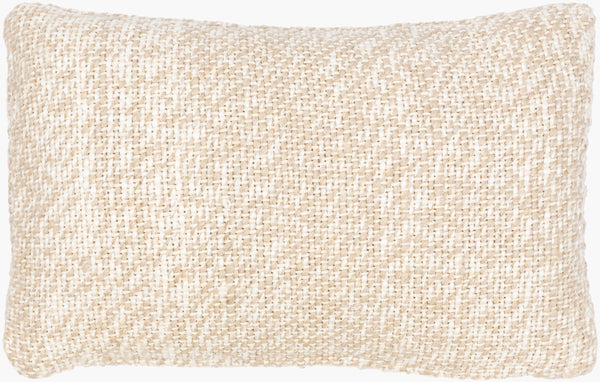 Surya Theresa 14"L X 22"W Rustic Charm Lumbar Pillow - Cozy Vibes, Durable Design, Perfect For Any Space! Cream Viscose,Cotton,Linen,Viscose,Cotton,Linen Rsa001-1422p