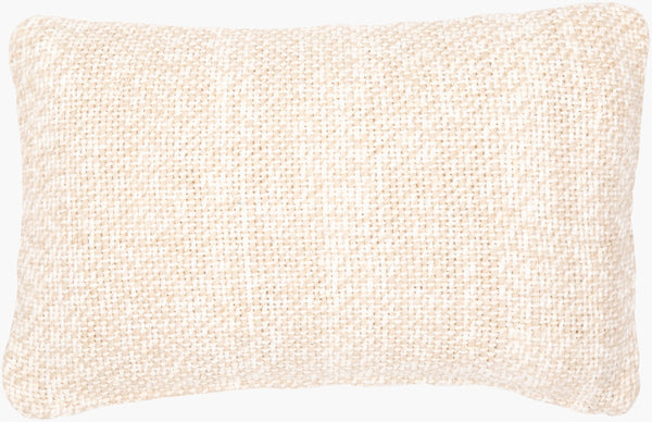 Surya Theresa 14"L X 22"W Rustic Charm Lumbar Pillow - Cozy Vibes, Durable Design, Perfect For Any Space! Cream Viscose,Cotton,Linen,Viscose,Cotton,Linen Rsa001-1422p