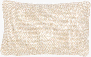 Surya Theresa 14"L X 22"W Rustic Charm Lumbar Pillow - Cozy Vibes, Durable Design, Perfect For Any Space! Cream Viscose,Cotton,Linen,Viscose,Cotton,Linen Rsa001-1422p