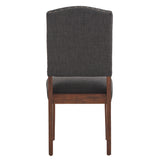 Homelegance By Top-Line Nicklaus Linen Nailhead Chairs (Set of 2) Brown Rubberwood