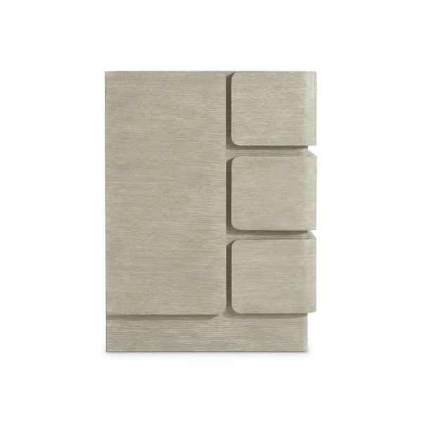 Bernhardt Bernhardt Arcadia Nightstand With Wire-Brushed Oak, 3 Wrap-Around Drawers, Soft-Close & Usb Charging 334234