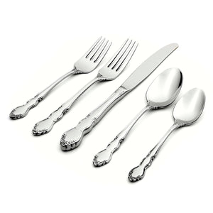 Lenox Oneida Dover 45 Piece Fine Flatware Set, Service for 8 Metallic, STAINLESS METAL 2766045AL20