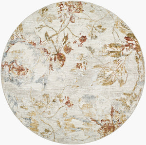 Livabliss Roseanne Polyester Area Rug with Fringe Border for Large Living and Dining Spaces Light Gray, Med 7'10" x 7'10" RSE2302-710RD