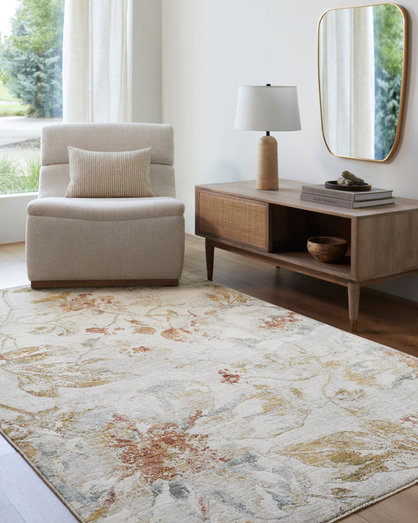 Livabliss Roseanne Polyester Area Rug with Fringe Border for Large Living and Dining Spaces Light Gray, Med 2'7" x 3'11" RSE2302-27311