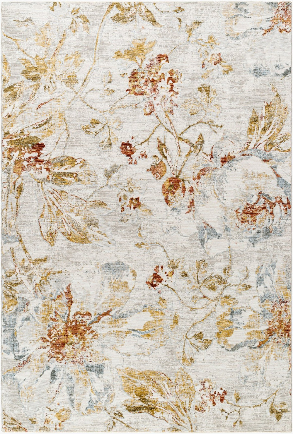 Livabliss Roseanne Polyester Area Rug with Fringe Border for Large Living and Dining Spaces Light Gray, Med 2'7" x 3'11" RSE2302-27311