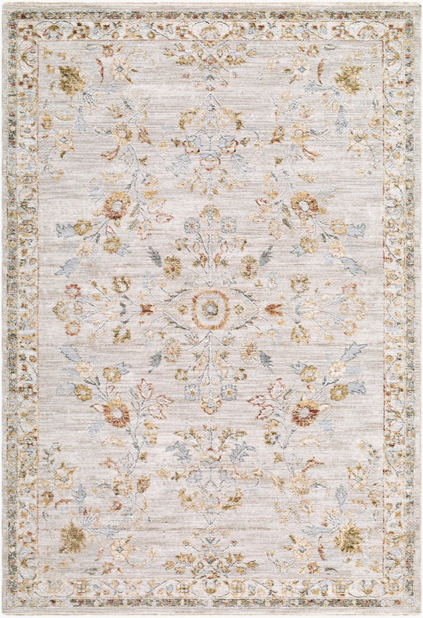 Livabliss Roseanne Large Polyester Area Rug with Fringe Trim for Living Room or Dining Space Light Gray, Ivo 10' x 13'11" RSE2303-101311