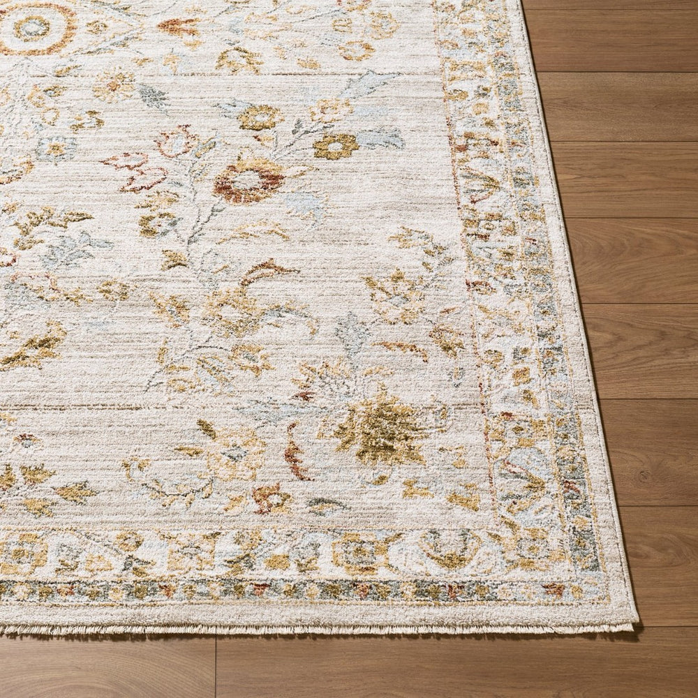 Livabliss Roseanne Large Polyester Area Rug with Fringe Trim for Living Room or Dining Space Light Gray, Ivo 10' x 13'11" RSE2303-101311
