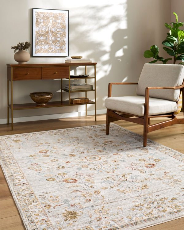 Livabliss Roseanne Large Polyester Area Rug with Fringe Trim for Living Room or Dining Space Light Gray, Ivo 10' x 13'11" RSE2303-101311