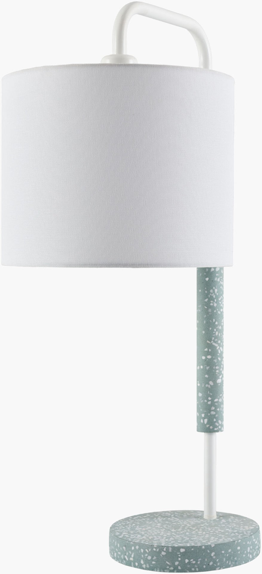 Livabliss Rishi Cement Base Accent Table Lamp with Linen Shade for Modern Organic Interiors RSI-002