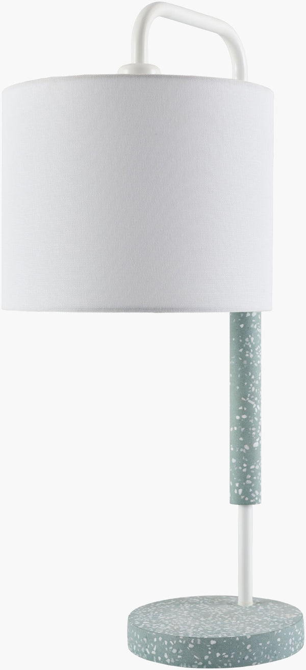 Livabliss Rishi Cement Base Accent Table Lamp with Linen Shade for Modern Organic Interiors RSI-002