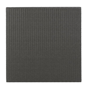 English Elm Christopher Knight Home® - CORSICA Square Dining Table Grey Rattan Outdoor Bistro Weather-Resistant Wicker Iron Frame 36.6" 56316.00GRY