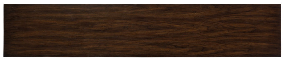 Hooker Furniture Melange Connelly Hall Console With Cathedral Black Walnut Top & Sculptural Earthy Gold Metal Base 638-85287-DKW