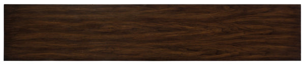 Hooker Furniture Melange Connelly Hall Console With Cathedral Black Walnut Top & Sculptural Earthy Gold Metal Base 638-85287-DKW