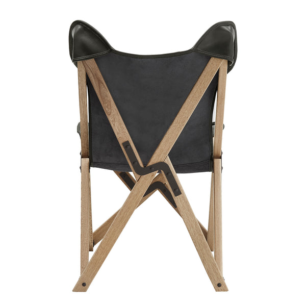 Homelegance By Top-Line Kosmo Genuine Top Grain Leather Tripolina Sling Chair Natural Leather