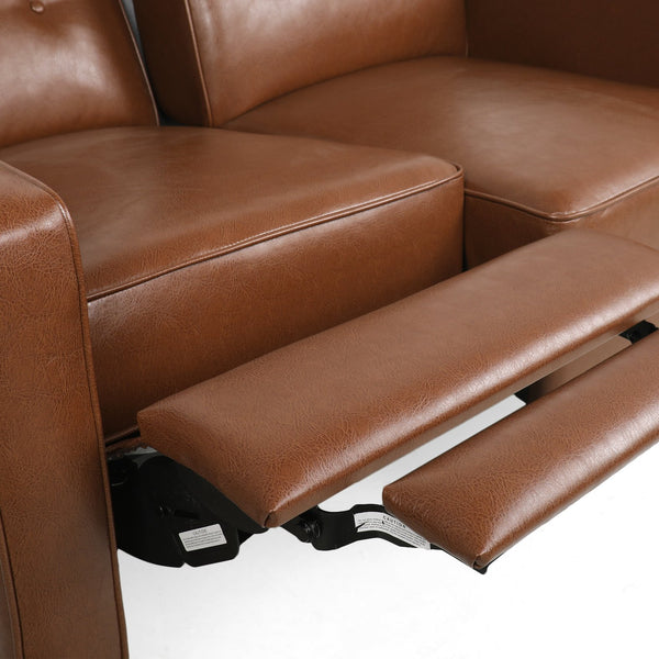 English Elm Christopher Knight Home® - DOUBLE Recliner Fabric Sofa with Plush Cushions and Space-Saving Design for Living Rooms, 49"L Light Brown 72478.00