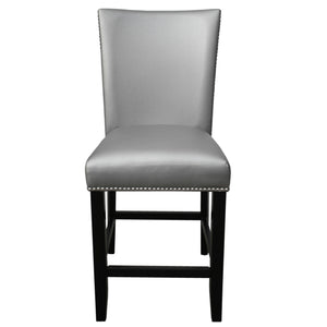 Steve Silver Camila Silver Leatherette Counter chair, Set of 2 CM420CCSN