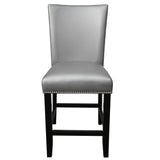 Steve Silver Camila Silver Leatherette Counter chair, Set of 2 CM420CCSN