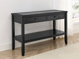 English Elm Steve Silver - Garvine - Sintered Stone Sofa Table - Black